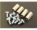 Thumbnail image for Standoff F-F 4-Pack, 12mm Nickel Plated Brass